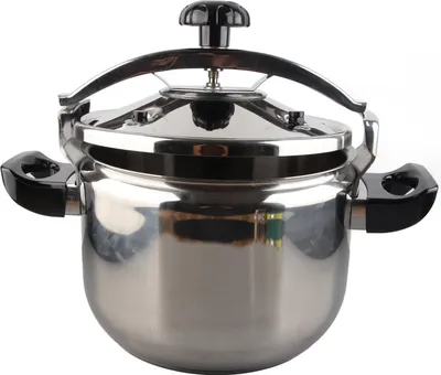 Obrázok produktu pre Edelstahl-Druckkochtopf 22L f��r Haushalt �C Explosionsgesch��tzt, Doppelboden, f��r Gas- & Induktionsherde, gl?nzend, ?34 cm