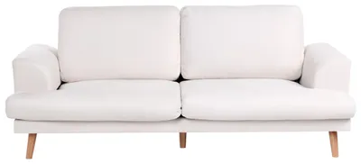 Produktbild von BELIANI Sofa Hellbeige aus Stoff 3-Sitzer Modernes Elegantes Design Couch Polstersofa Stoffsofa für Wohnzimmer