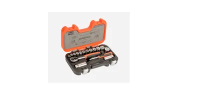 Produktbild von Bahco Steckschlüsselsatz Chrom Vanadium Stahl 33tlg. 1/4 Zoll+ 1 / 8 Zoll für 4-kant-Antrieb - S330