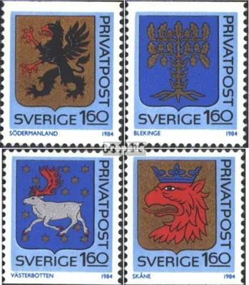 Produktbild von Briefmarken Schweden 1984 Mi 1278-1281 (kompl.Ausg.) postfrisch Provinzwappen (IV)