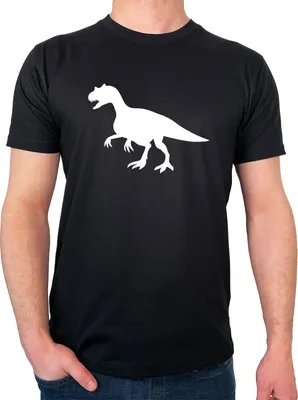 Produktbild von Huuraa Herren T-Shirt Allosaurus Dinosaurier XL Black Bio Baumwolle Fairtrade Herrenshirt Geschenkidee