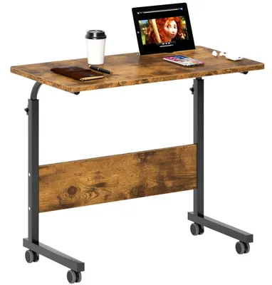 Produktbild von Computertisch höhenverstellbar mit Rollen 80x40 cm Vintage