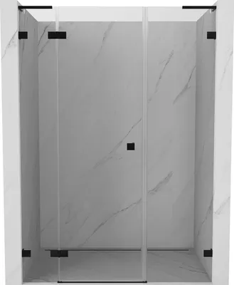 Produktbild von Mexen Lunar L Duschdrehtür links 125 cm, transparent, schwarz - 834SL-125-050-70-00-L