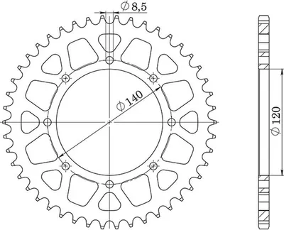 Immagine prodotto di In Acciaio Passo 520 - Z 44 Denti (Dis.16600)
