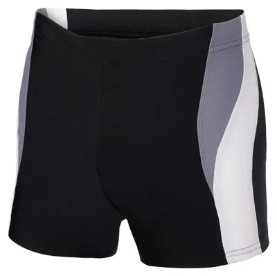 Image de Maillot de bain Ladeheid pour homme, short de bain court, maillot de bain ajusté, short de bain LA40-255 (noir/gris/blanc, 3XL)