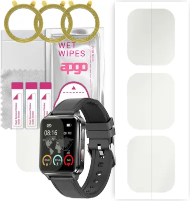 Produktbild von apgo 3 Stück Schutzfolie, Matt, kompatibel mit Kumi KU5 Pro Smartwatch, Hydrogel Displayschutzfolie mit Positionierhilfe, Displayfolie, robust und kratzfest
