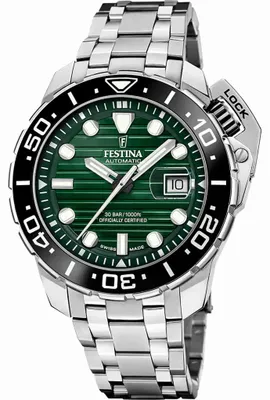 Produktbild von Festina Armbanduhr Automatic Diver Swiss Made Green