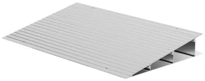 Zdjęcie produktu dla Rampa progowa Faziango, aluminiowa rampa dla wózków inwalidzkich z regulowaną konstrukcją i nośnością 360 kg, antypoślizgowa rampa krawężnikowa do wózków inwalidzkich i dziecięcych (wysokość 7,6 cm)