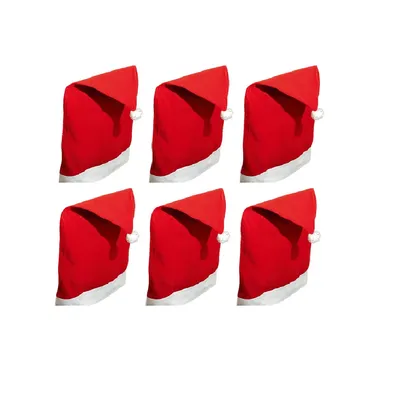 Produktbild von DIV 004450 - 6er Set Deko Stuhlhusse Weihnachtsmütze / Nikolausmütze