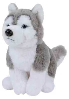 Produktbild von Kuscheltier Husky 23 cm sitzend grau/weiß Plüschhund