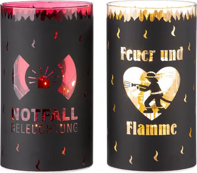 Produktbild von Gilde Glas LED-Leuchter "Feuerwehr" VE 4 so 42160