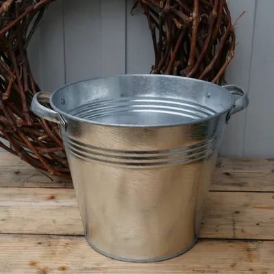 Produktbild von Zinkeimer 15 Liter , 2 stabilen Griffen,Kühlen von Getränken ,Partys,Grillabende