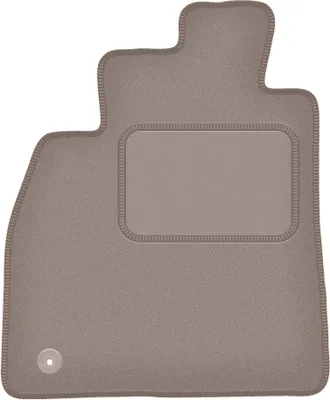 Produktbild von Fahrerfußmatte Velours beige passend für Toyota Land Cruiser J100 (1998-2007, Feld) – mit Befestigungen – passgenau