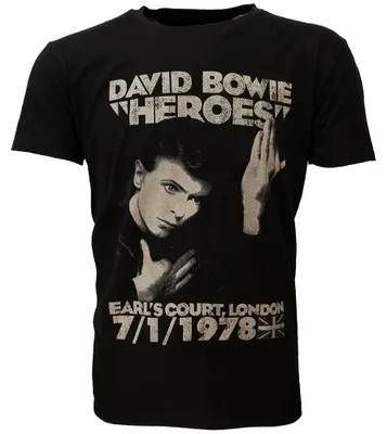 Produktbild von David Bowie Heroes Earls Court T-Shirt – Offizielles Merchandise - XL