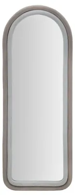 Image de Miroir mural Cloe en arche en velours gris 67x166 cm