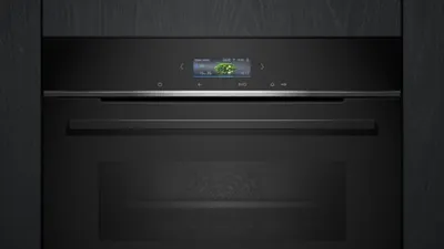 Siemens CB774G1B1, iQ700, Einbau-Kompaktbackofen, 60 x 45 cm, Schwarz, Edelstahl