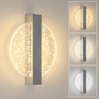 Immagine prodotto di Lampada da parete LED, design elegante, dimmerabile, 12W, 3 temperature di colore: 3000/4500/6500K