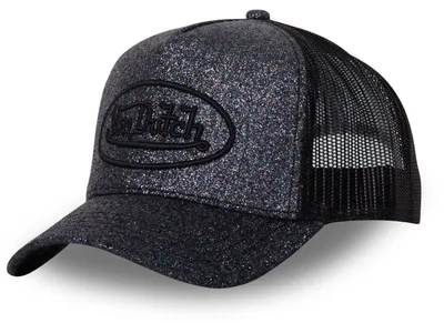 Produktbild von Von Dutch Damen Mesh Trucker Cap - GLITTER schwarz