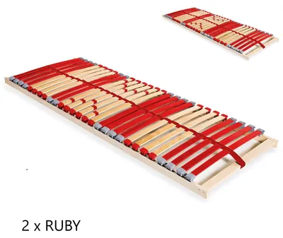 Produktbild von Coemo 2 Stk. Lattenrost RUBY NV 140×200 cm, 7-Zonen, 28 Leisten, Härtegrad verstellbar