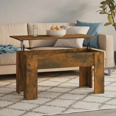Zdjęcie produktu dla Maison Exclusive – stolik kawowy z dębu palonego 101 x 49 x 52 cm Materiał drewnopochodny