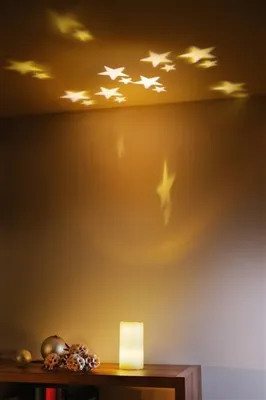 Image de Bougie LED avec projecteur de ciel étoilé, étoiles animées, avec télécommande