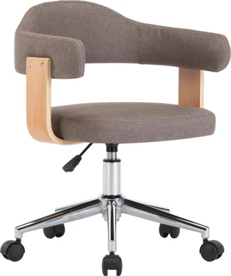 Obrázok produktu pre vidaXL Jedálenská otočná stolička Taupe Bent Wood and Fabric