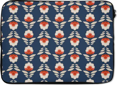 Produktbild von MuchoWow® Laptop Hülle 13 Zoll Muster - Abstrakt - Blumen Laptoptasche - Laptophülle - Sleeve - Rundumschutz