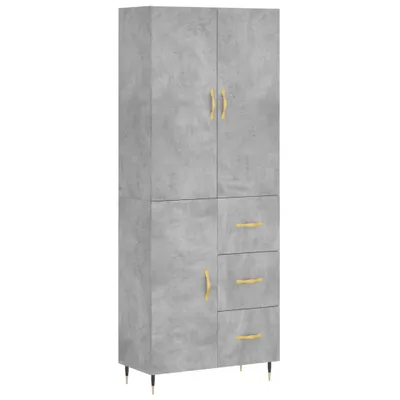 Produktbild von Highboard Betongrau 69,5x34x180 cm Holzwerkstoff