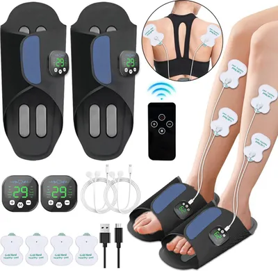 Produktbild von Fußmassagekissen mit 8 Modi, 19 Intensitätsstufen, LED-Display, Tiefengewebsmassage gegen Muskelschmerzen