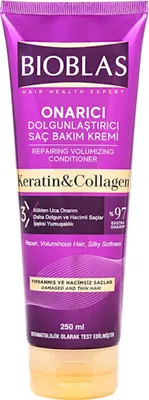 Obrázek produktu pro BIOBLAS Collagen & Keratin Kondicionér 250ml – Objem & Péče při vypadávání vlasů