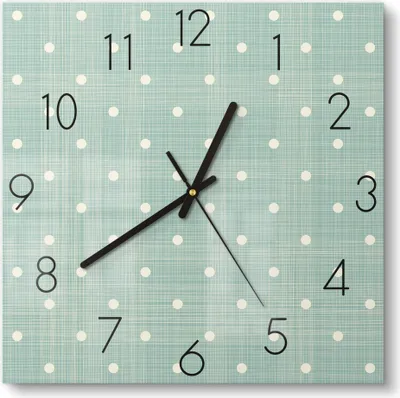 Produktbild von DEQORI Glasuhr 30x30 cm Zahlen 'Serviettendesign' Wanduhr Glas Uhr Design leise