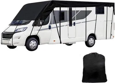 Obrázok produktu pre Poťah na strechu karavanu alebo stanu, vyrobený z 210D Oxfordu, vodeodolný, rozmer 7,5 x 3 m, vhodný pre karavany a stany