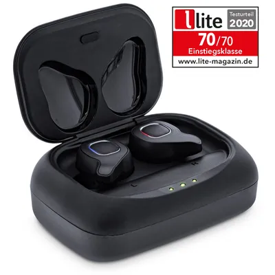 Zdjęcie produktu dla InLine 55356T, True Wireless Stereo (TWS), 20 - 20000 Hz, Połączenia/muzyka, 92 g, Zestaw słuchawkowy, Czarny