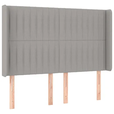 Produktbild von vidaXL Kopfteil mit Ohren Hellgrau 147x16x118/128 cm Stoff