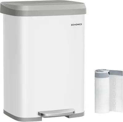 Obrázok produktu pre Songmics Kuchynský odpadkový kôš 50 litrov kovový s pedálom