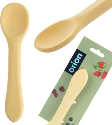 Produktbild von Silikon-Babylöffel für Kinder 14 cm gelb ORION 154209