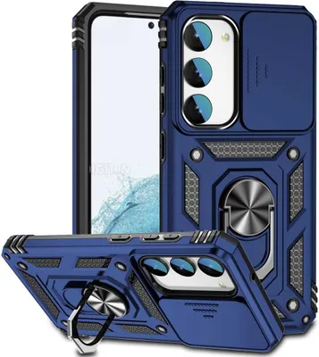 Produktbild von König Design Hülle kompatibel mit Samsung Galaxy S23 Plus Kunststoff Soft Handyhülle - Handy Case Blau