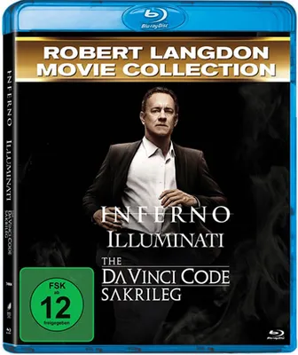A Blu-ray movie collection box set featuring Robert Langdon movies.