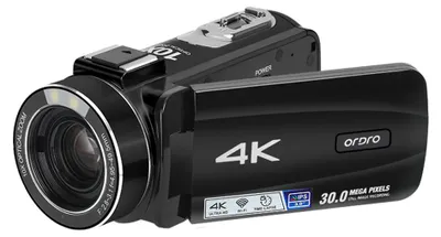 Produktbild von ORDRO HDR-Z88 4K-Digitalvideokamera, 30-MP-Camcorder, DV-Recorder, 3,0-Zoll-IPS-Touchscreen, 10-facher optischer Zoom, Autofokus, WLAN-Verbindung, Zeitlupe