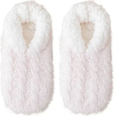 Produktbild von Rutschfeste, flauschige Socken für Damen – warme, flauschige Wintersocken mit Anti-Rutsch-Socken, dicke Plüsch-Schlafsocken, weiche, gemütliche Bodensocken