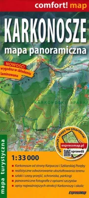 Immagine prodotto di Mappa turistica panoramica laminata dei Monti Karkonosze 1:33 000