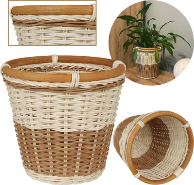 Produktbild von Runder Rattankorb, Übertopf 20x18cm