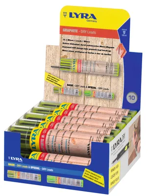 Image de Lyra L4499111 Set de mines de rechange LYRA DRY rempli de 12 mines graphite pour menuisier en H