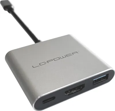 Produktbild von LC-Power LC-HUB-C-MULTI-4-V2 USB-C auf USB-A/USB-C/HDMI