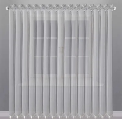 Produktbild von Balkongardine Lang Gardine aus Voile mit Kräuselband Gipüre LB-80, 250x300 cm