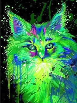 Produktbild von 40x30 Diamanten Malerei Zum Selbermachen DIY Diamond Painting Katze