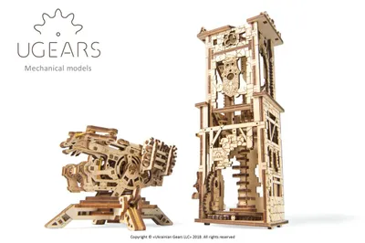 Obrázok produktu pre Ugears 3D drevené mechanické puzzle Archballista - veža
