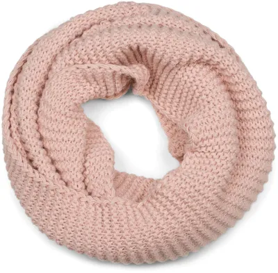Produktbild von styleBREAKER Damen Strick Loop Schal Einfarbig mit Linksstrick Muster, warmer Winter Strickschal, Schlauchschal 01018166