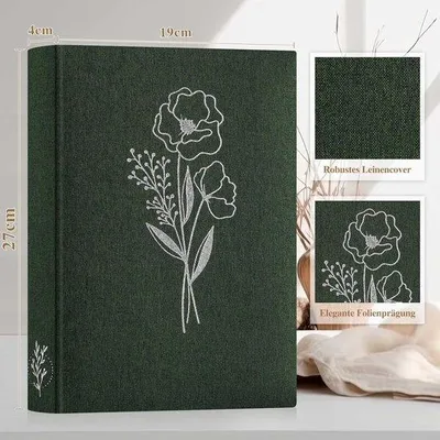 Produktbild von Erinnerungsbuch / Fotoalbum für Familie, Hochzeit, Geburtstag – Fotoalbum 19 x 27 cm