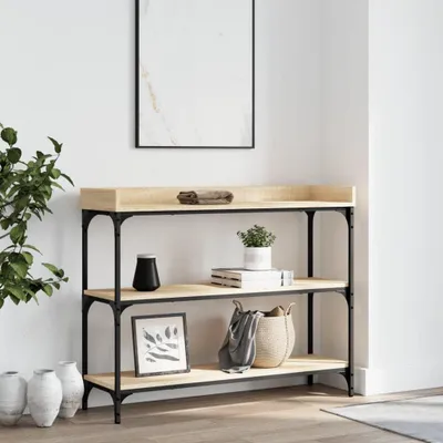 Obrázek produktu pro Konzolový stolek s policemi 100 x 30 x 80 cm dub sonoma / 100 cm